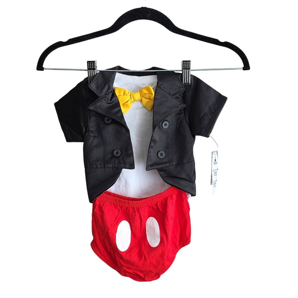 Disney Parks Mickey Mouse Tuxedo Costume Bodysuit Baby Size 12months NWT